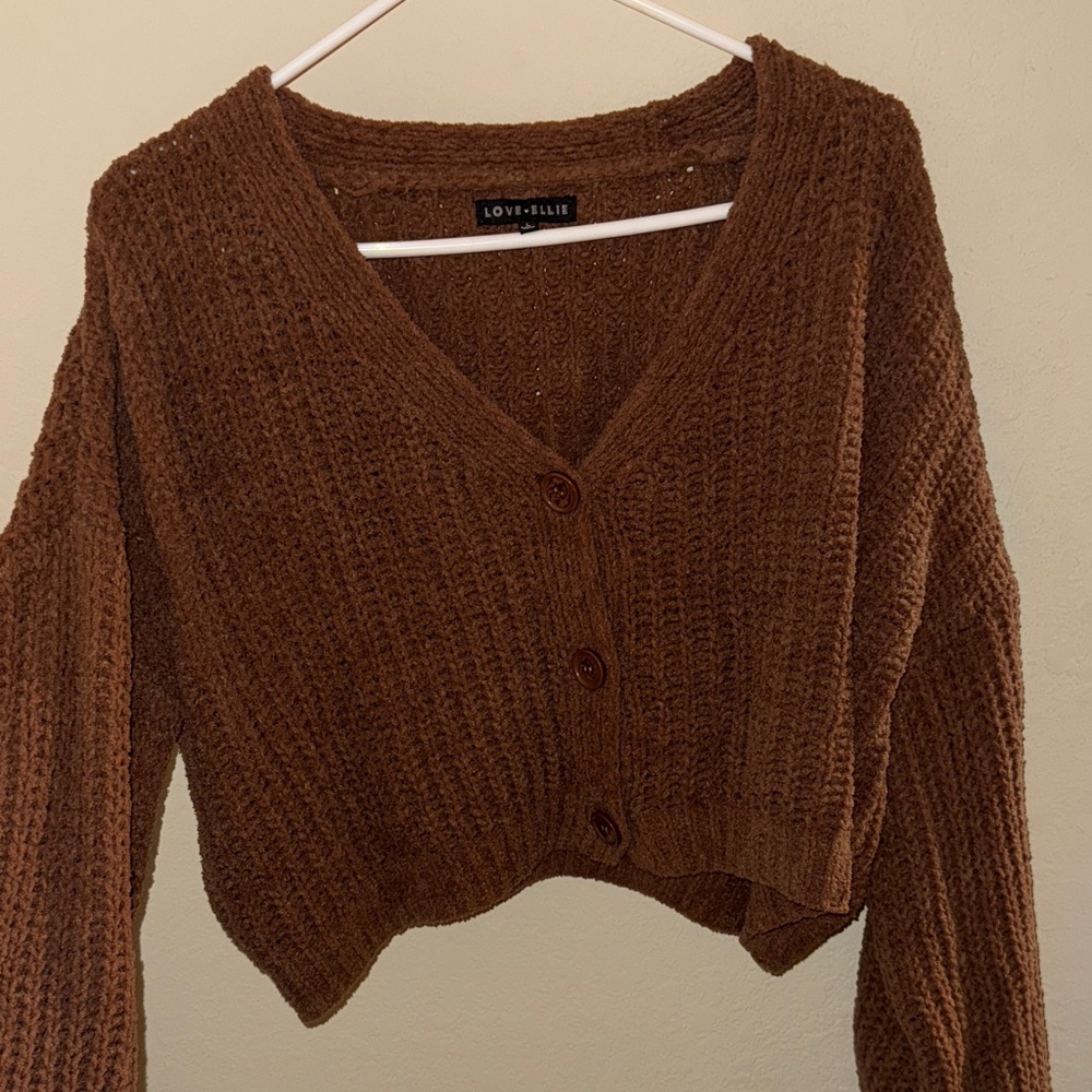 Love Ellie Brown Knit Cardigan